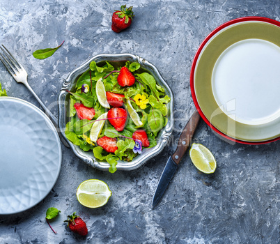 Fresh strawberry salad