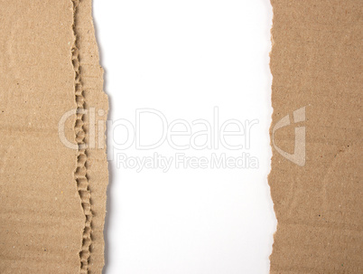 Brown craft paper on white background