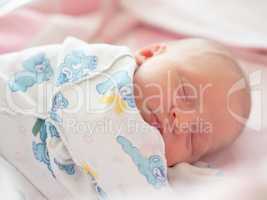 Sleeping newborn baby