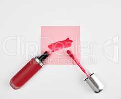 tube of liquid lipstick , close up