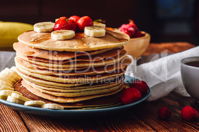 Homemade Pancakes with Fruits