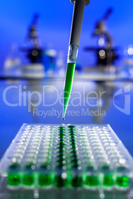 Green Solution Scientific Medical Research Lab Pipette and Cell