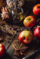 Red Apples with Clove, Cinnamon and Anise Star.
