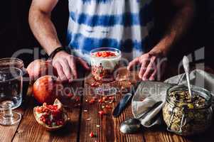 Cooked Dessert with Ingredients.