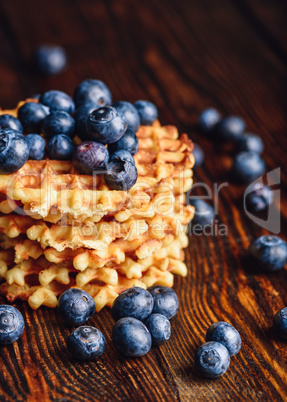 Waffles with Fresh Blueberry.