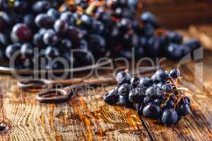 Vine Grapes and Rusty Scissors