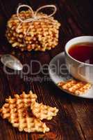 Waffles with Cup of Tea.