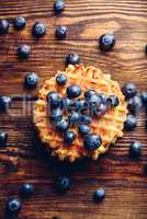 Waffle with Blueberry.