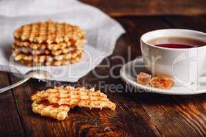Cup of Tea with Belgian Waffles.