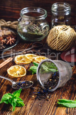 Teapot Strainer with Dry Tea