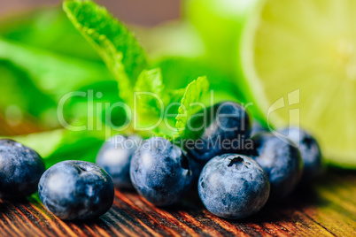 Blueberries, Lime and Mint.