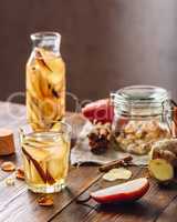 Detox Water with Pear, Cinnamon, Ginger.