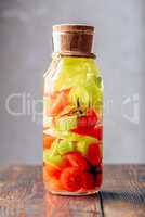 Bottle Water with Tomato and Celery.