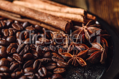 Coffee with Cinnamon and Star Anise.