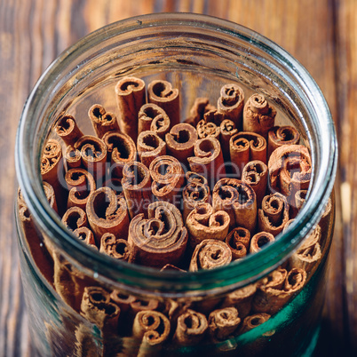 Jar of Cinnamon Sticks.