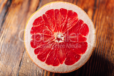 Half of Ripe Grapefruit.