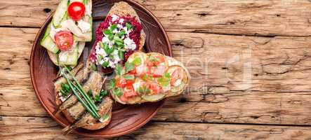 Traditional italian bruschetta