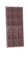 bar of  brown chocolate isolated