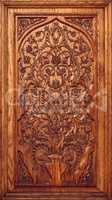 Wooden Panel Carved with Floral Ornament