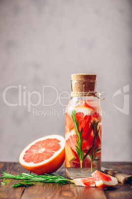 Infused Water with Grapefruit and Rosemary.