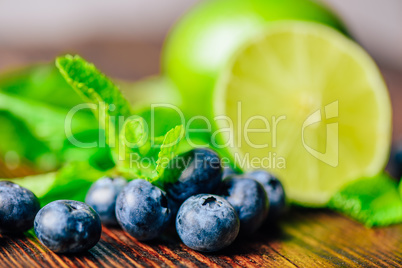 Blueberries, Lime and Mint.