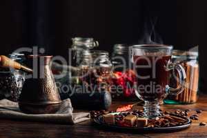 Spiced Coffee in Glass.