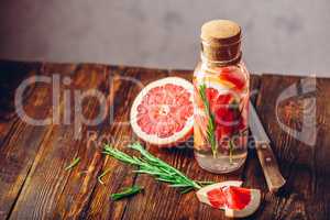 Water with Sliced Grapefruit and Fresh Rosemary.