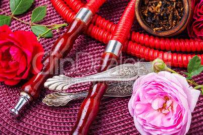 Oriental hookah with rose scent