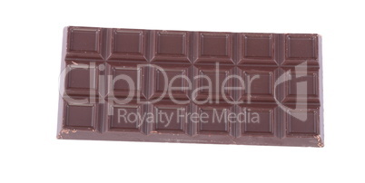 bar of  brown chocolate isolated