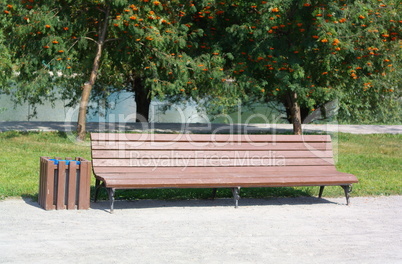 bench at dry sunny day