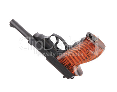 pneumatic pistol isolated on white
