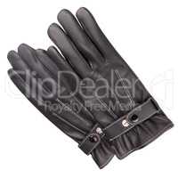 two Leather Gloves Isolated