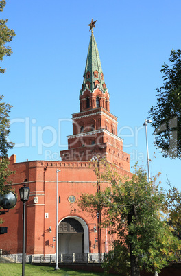 Kremlin tower on sky background