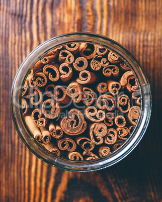 Jar of Cinnamon Sticks.