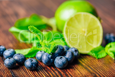 Blueberries, Lime and Mint.
