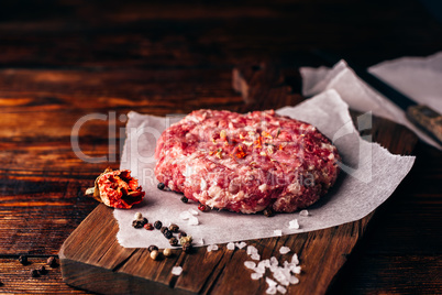 Raw Patty with Spices.