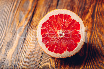 Half of Ripe Grapefruit.