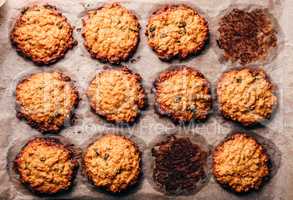 Oatmeal Cookies with Raisins.