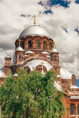 Beautiful Church in City-Island Sviyazhsk.