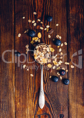 Spoonful of Granola and Blueberry.