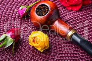 Smoking pipe and floral tobacco