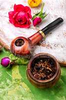 Smoking pipe and floral tobacco
