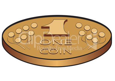 One metal coin