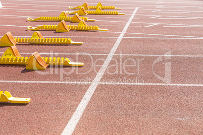 start line in athletic stadium
