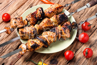 Meat skewers or shish kebab