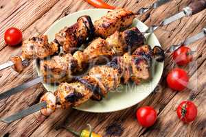 Meat skewers or shish kebab