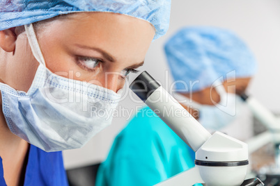 Female Scientist in Medical Research Lab or Laboratory