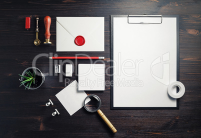 Blank business stationery