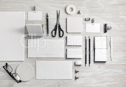 Blank corporate stationery