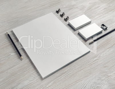 Blank business stationery